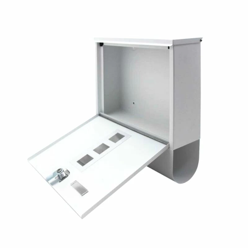 Briefkasten Wandbriefkasten Mit Zeitungsrolle & Sichtfenster Weiss – Bild 2