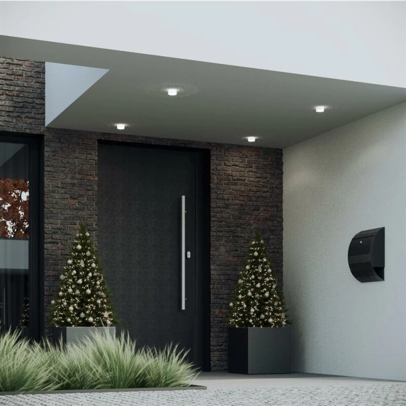 Briefkasten Wandbriefkasten Round Grau Metallic RAL 9007 – Bild 5