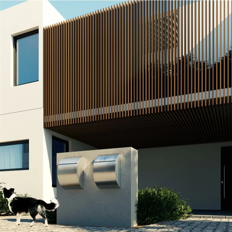 Briefkasten Wandbriefkasten Round Grau Metallic RAL 9007 – Bild 6