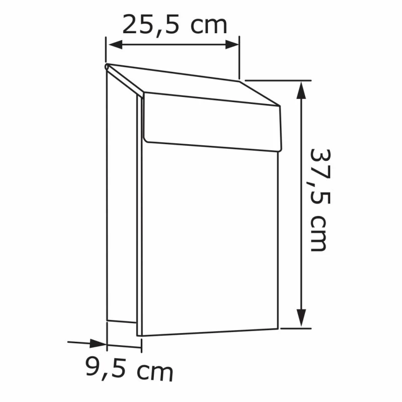 Briefkasten Wandbriefkasten Sun Rost RAL 8001 – Bild 2