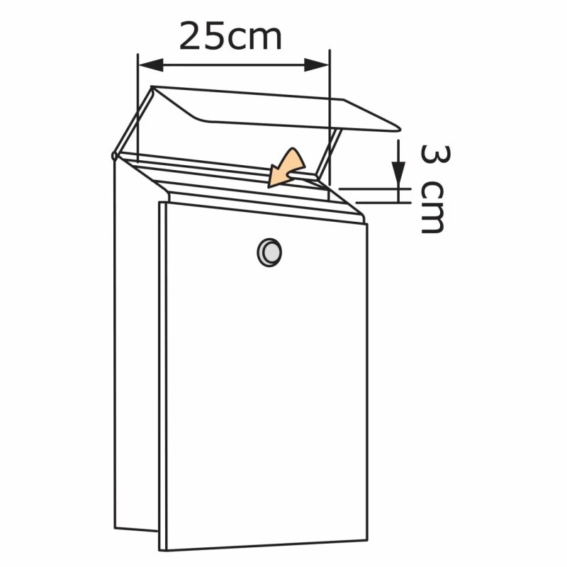 Briefkasten Wandbriefkasten Sun Rost RAL 8001 – Bild 3