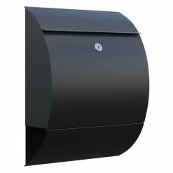 Briefkasten Wandbriefkasten Sunny Schwarz RAL 9005