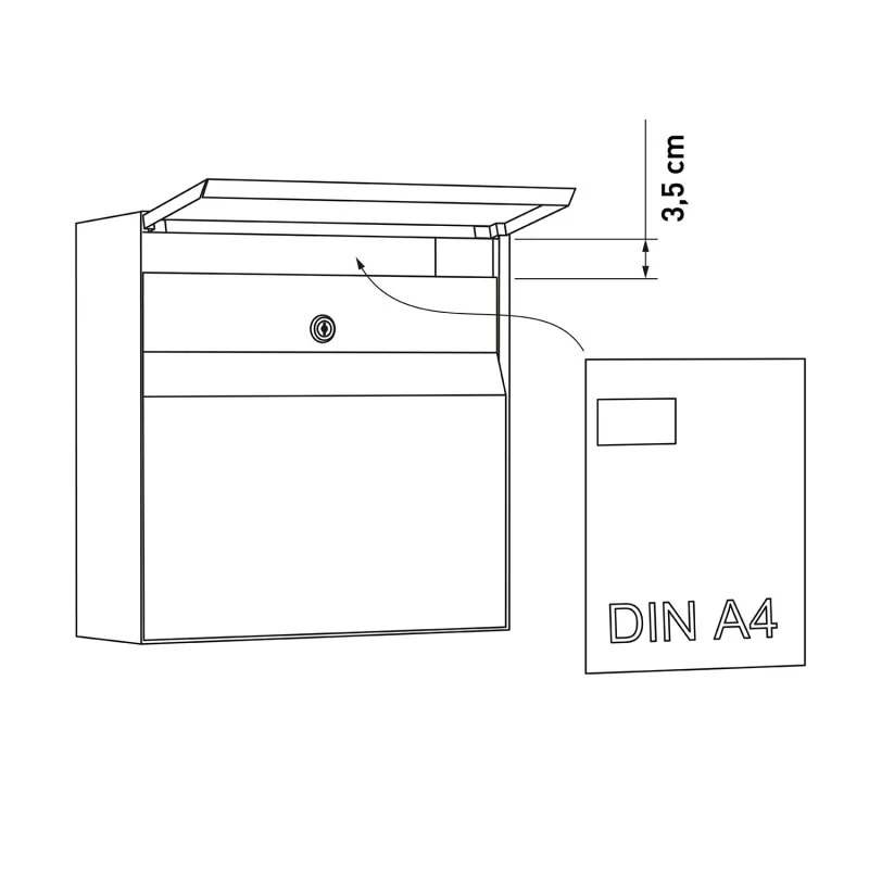 Briefkasten Wandbriefkasten Vinni Weiß RAL 9016 – Bild 4