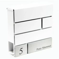 Briefkasten WEIß Mit Beschriftung Wandbriefkasten Postkasten Malmö