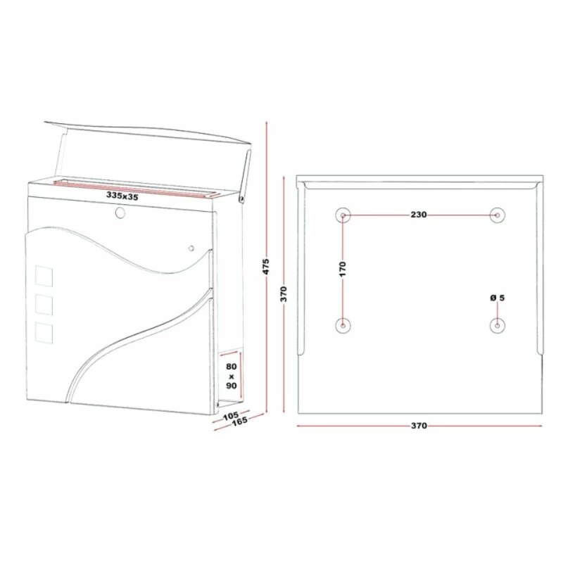Briefkasten WEIß Wandbriefkasten Postkasten Schwerin – Bild 7