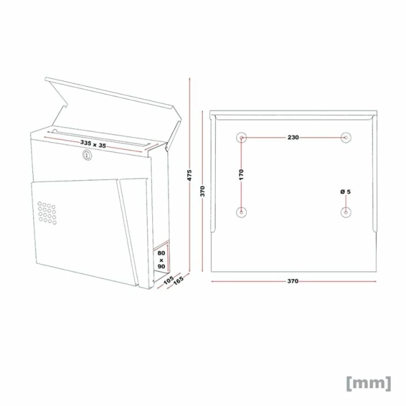 Briefkasten WEIß Wandbriefkasten Zeitungsfach Postkasten Rosenheim – Bild 7