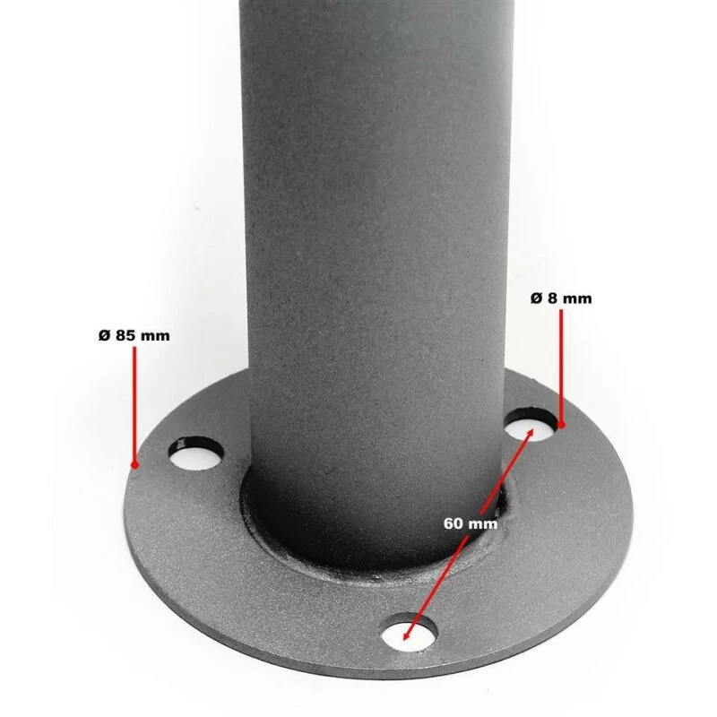 Briefkastenständer Für 4 Postkästen Standfuß Stahl Anthrazit Montagematerial – Bild 2