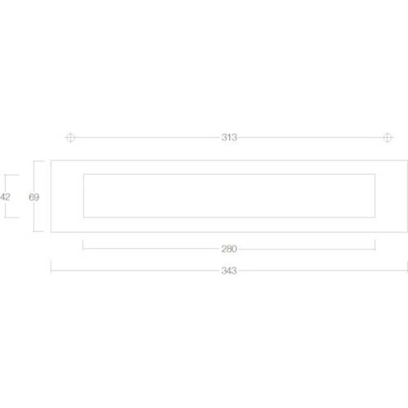 Briefklappe Briefeinwurfklappe Chrom Typ13 – Bild 2