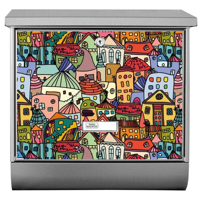 Burg-Wächter Bavaria Briefkasten Postkasten Wandbriefkasten Funky Town – Bild 2