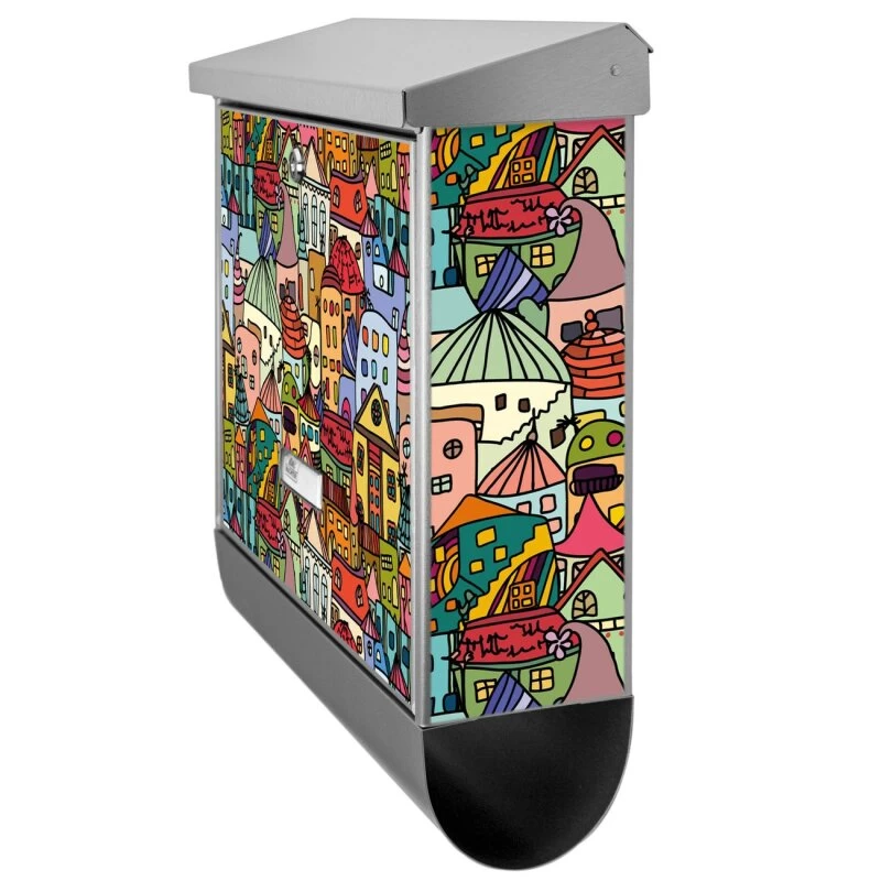 Burg-Wächter Bavaria Briefkasten Postkasten Wandbriefkasten Funky Town – Bild 3