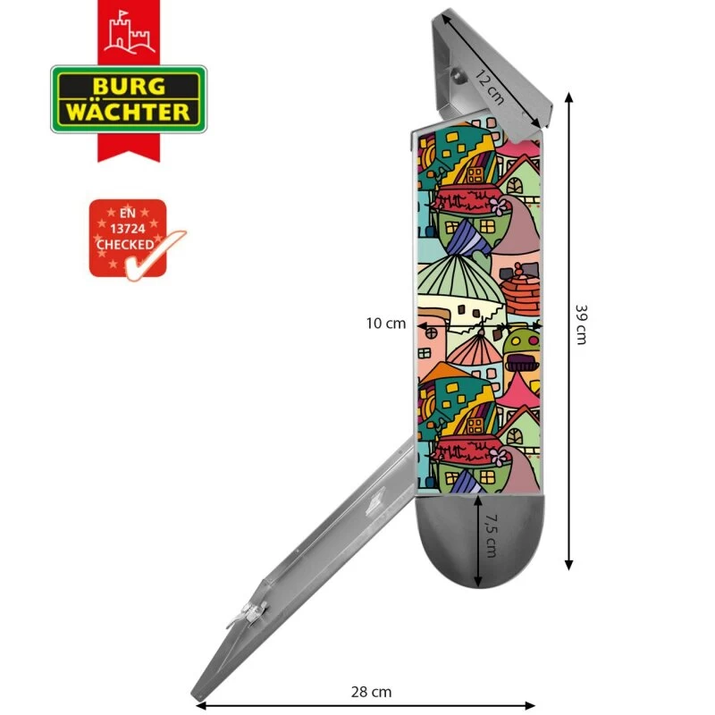 Burg-Wächter Bavaria Briefkasten Postkasten Wandbriefkasten Funky Town – Bild 4