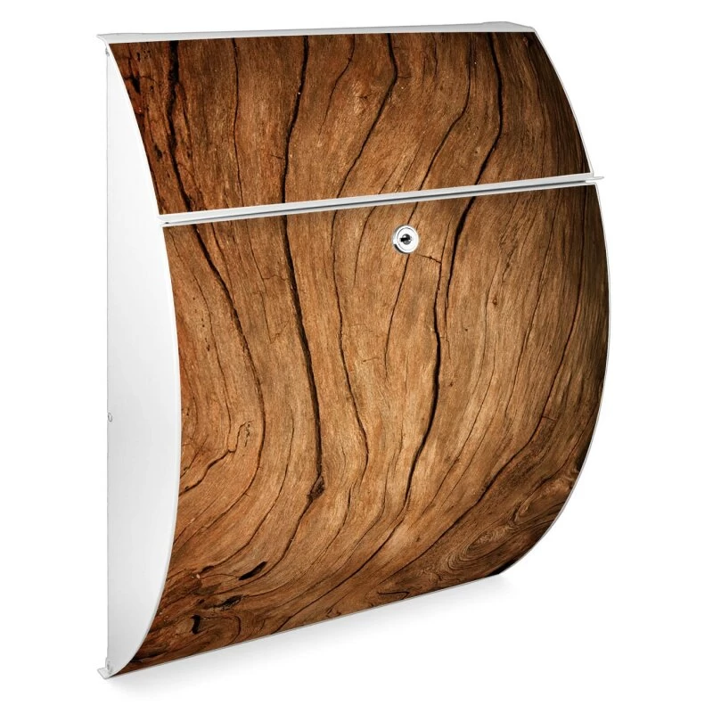 Burg-Wächter Briefkasten Postkasten Wandbriefkasten Weiß Trockenes Holz