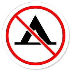 Campen Verboten Verbotsschild Rundschild