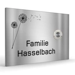 Design Haustürklingel Edelstahl 160x110mm