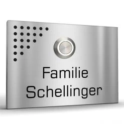Design Klingelplatte Edelstahl 100x70mm Mit Dekoobjekt