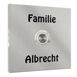 Design Klingelschild 70x70mm Premium Qualität