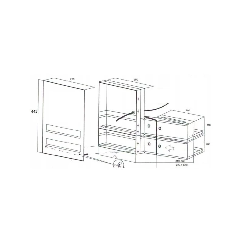 Durchwurfbriefkasten Touchscreen 2 Familien Briefkastensprechanlage Mit Fischaugenkamera – Bild 2
