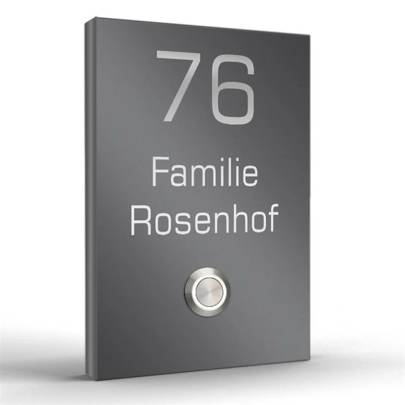Edelstahl Aufputz Türklingel 110x160mm Mit LED Taster Titan2 – Bild 4