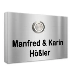 Edelstahl Aufputz Türklingel 130x100mm Mit LED Taster Uranus1