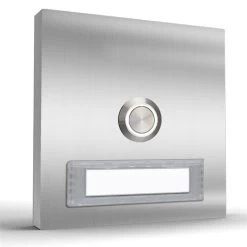 Edelstahl Aufputz Türklingel Aufputzklingel 100x100mm Pluto20