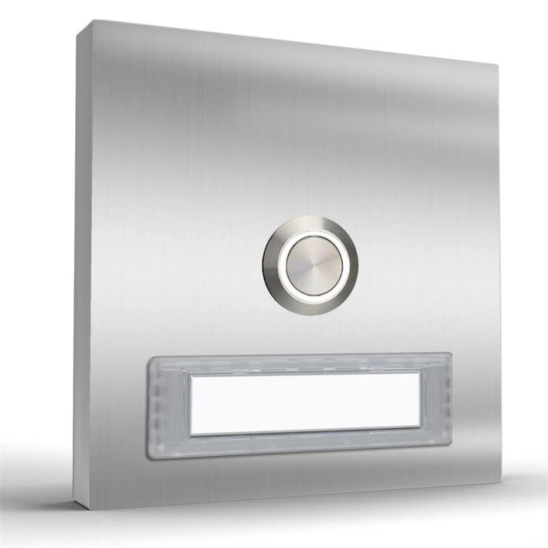 Edelstahl Aufputz Türklingel Aufputzklingel 100x100mm Pluto20