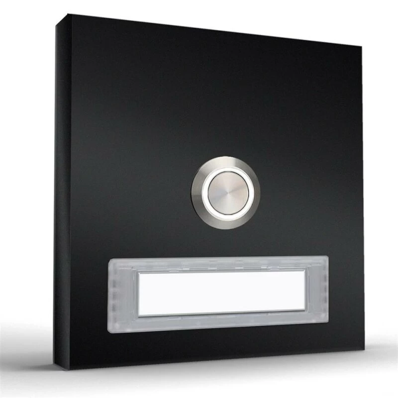 Edelstahl Aufputz Türklingel Aufputzklingel 100x100mm Pluto20 – Bild 4