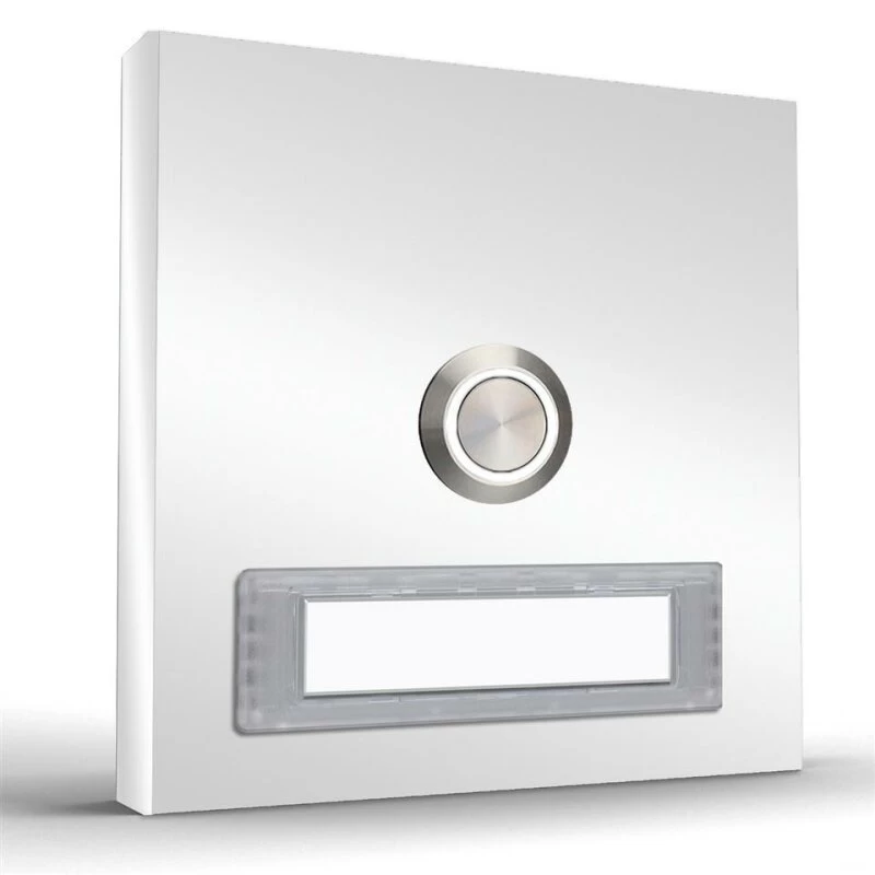 Edelstahl Aufputz Türklingel Aufputzklingel 100x100mm Pluto20 – Bild 5