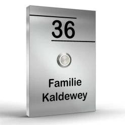 Edelstahl Aufputz Türklingel Aufputzklingel 110x160mm Mit LED Taster Saturn2