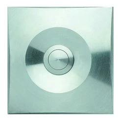 Edelstahl Aufputztürklingel Eckig In Edler Anmutung Mit Vormontageplatte