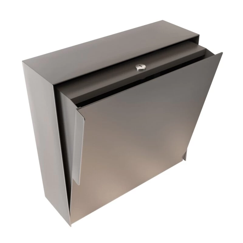 Edelstahl Briefkasten Briefkastenanlage Wandbriefkasten Portis Grau RAL 9007 – Bild 7