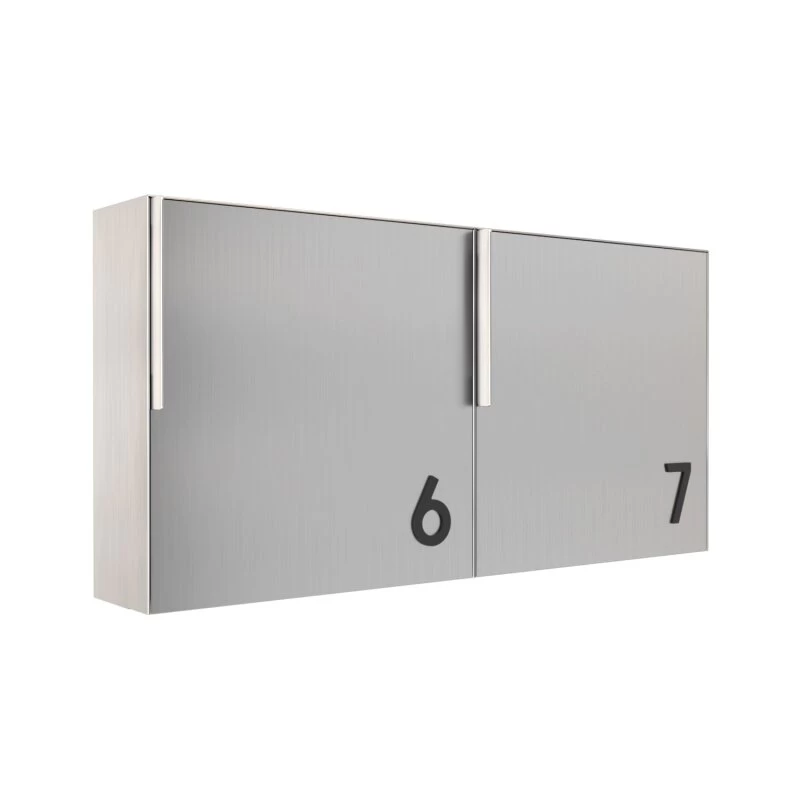 Edelstahl Briefkasten Briefkastenanlage Wandbriefkasten Portis – Bild 2