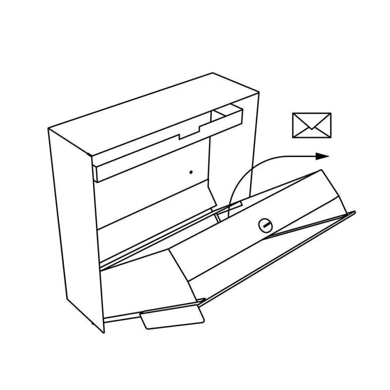 Edelstahl Briefkasten Briefkastenanlage Wandbriefkasten Portis – Bild 6