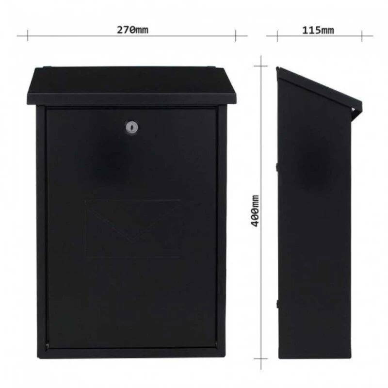 Edelstahl Briefkasten Design Mailbox Parma Anthrazit – Bild 3