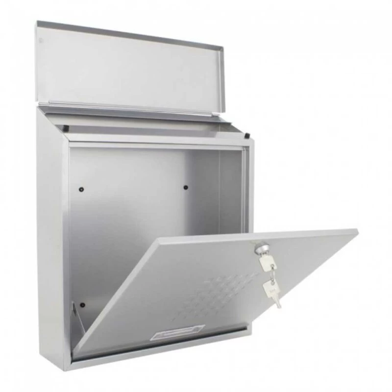 Edelstahl Briefkasten Mailbox Bolzano Silber – Bild 2