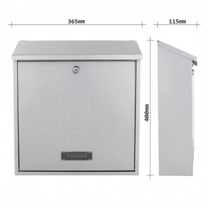 Edelstahl Briefkasten Mailbox Bolzano Silber – Bild 3