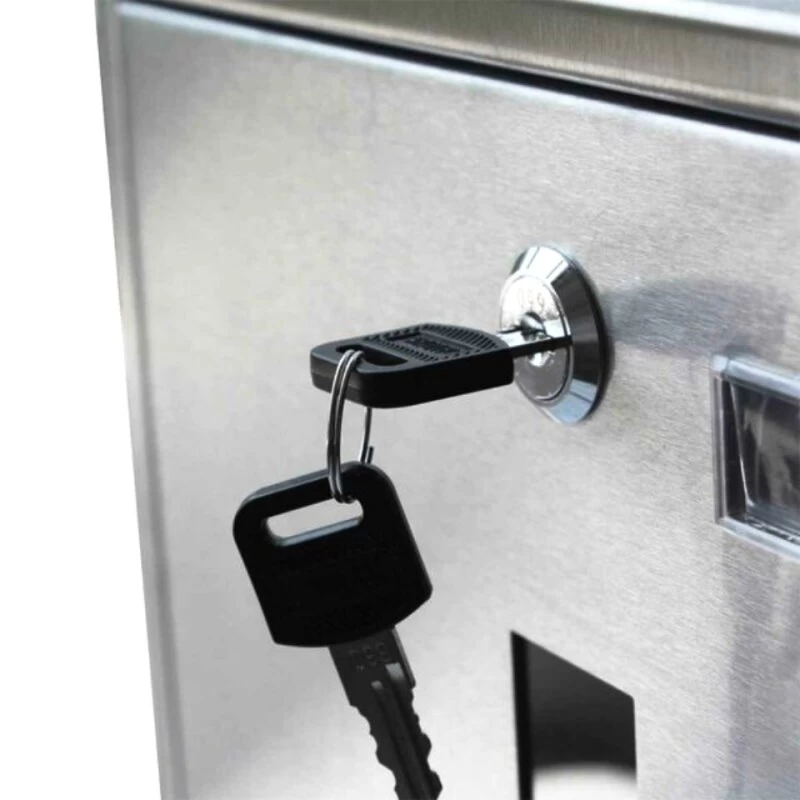 Edelstahl Briefkasten Mit Schutzlack Lackiert Mit Zeitungsrolle & Sichtfenster – Bild 4