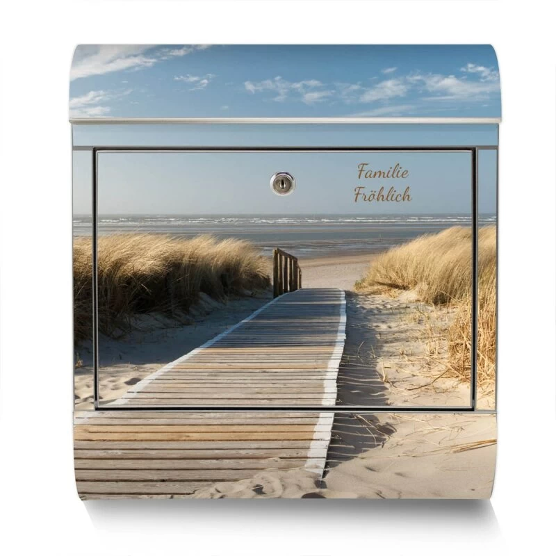 Edelstahl Briefkasten Wandbriefkasten Design Dünen – Bild 3