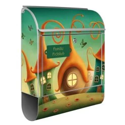 Edelstahl Briefkasten Wandbriefkasten Design Zwergenhausen