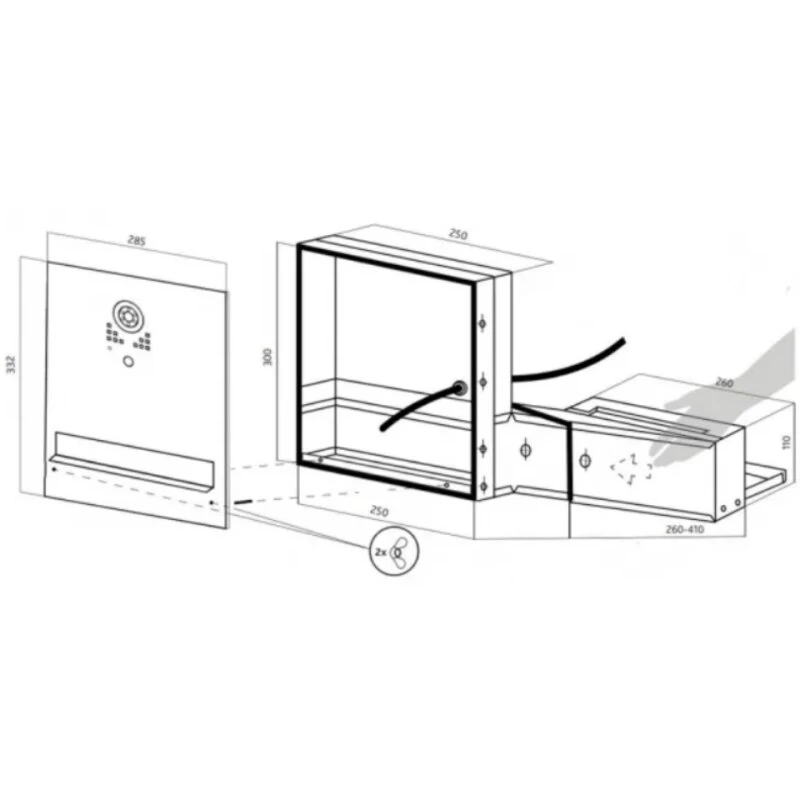 Edelstahl Durchwurfbriefkasten Mit Kamera FARBE LCD 2 DRAHT 3 Monitor – Bild 4