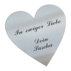 Edelstahl Herz 85x85mm