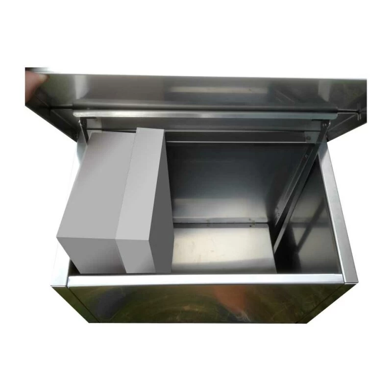 Edelstahl Paketbriefkasten Galvanisiert Mit Zylinderschloss – Bild 3