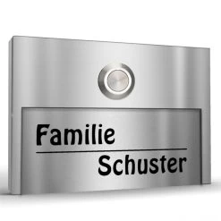 Edelstahl Türklingel 100x70mm Klingelplatte Mit Klarem Acrylglas