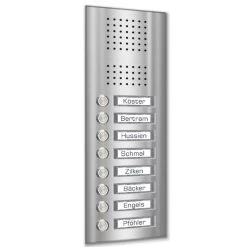 Edelstahl Unterputz Achtfamilien Türklingel 145x392mm