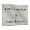 Edelstahlklingel 110x90mm Klingelschild