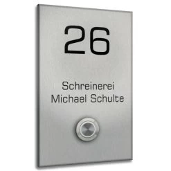 Edelstahlklingel 75x130mm Klingelplatte