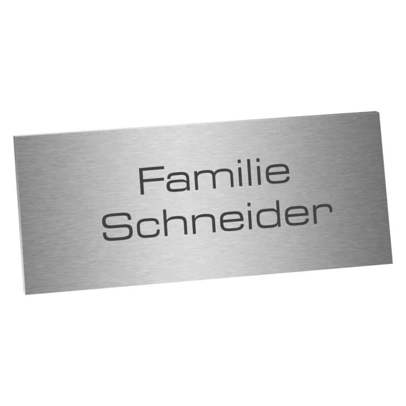 Edelstahlschild 100x40mm Typ 1