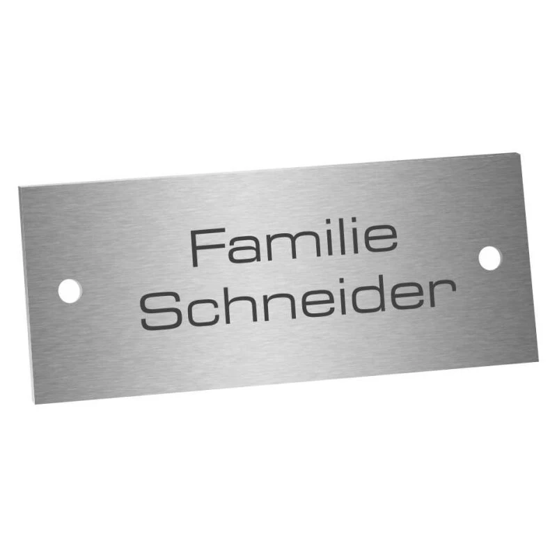Edelstahlschild 100x40mm Typ 1 – Bild 2