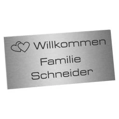 Edelstahlschild 100x50mm Typ 1