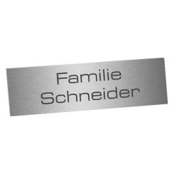 Edelstahlschild 60x20mm Typ 4