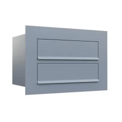 Einbaubriefkasten Cosmo Grau Metallic RAL 9007 2 Parteien